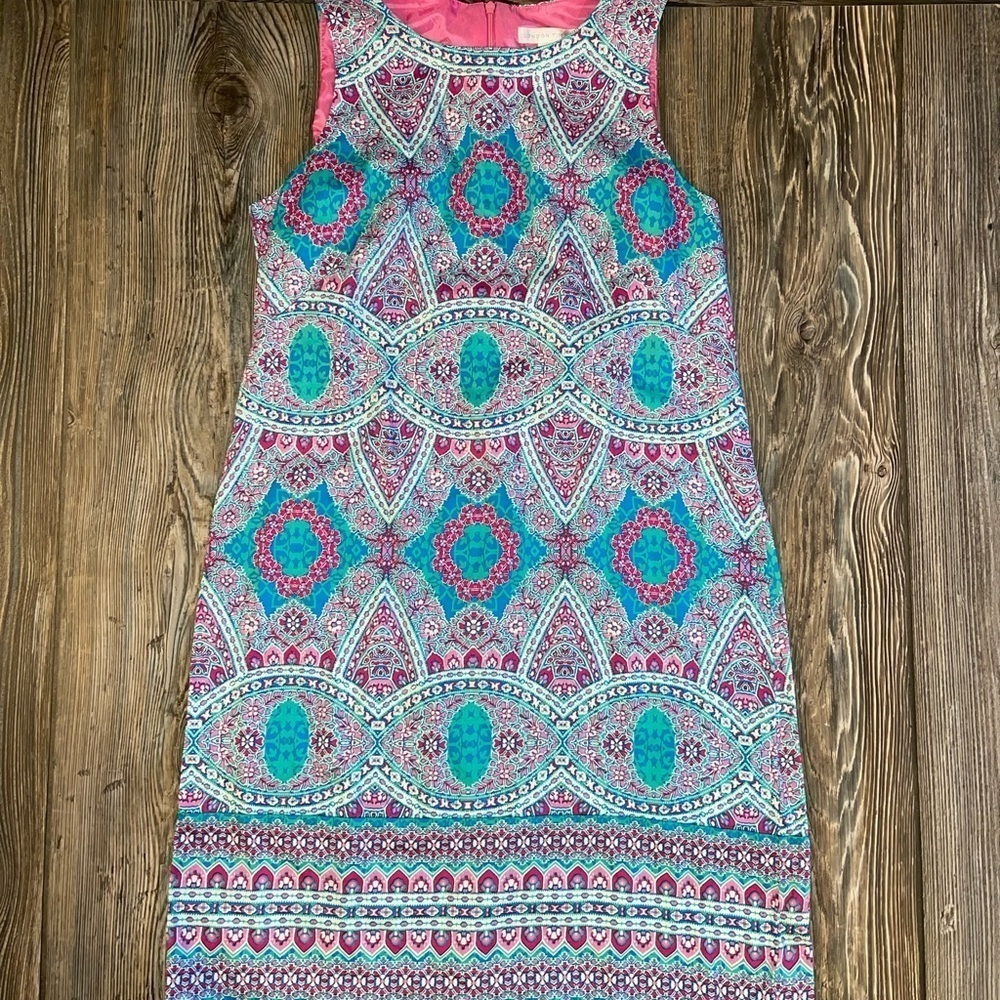 London Times Sleeveless Sheath Dress